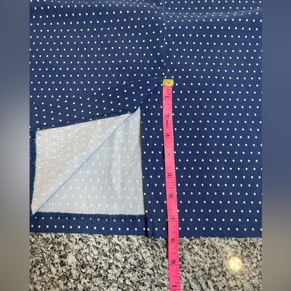 New York Clothing Company pull on Pencil Skirt Blue White polkadots Sz large - Picture 5 of 11